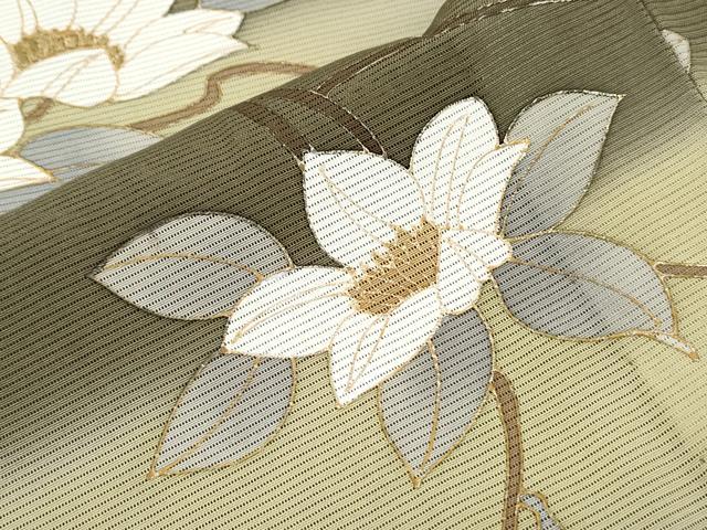 平和屋着物*夏物 訪問着 絽 刺繍 草花文 金彩 正絹 逸品 CABH3931th