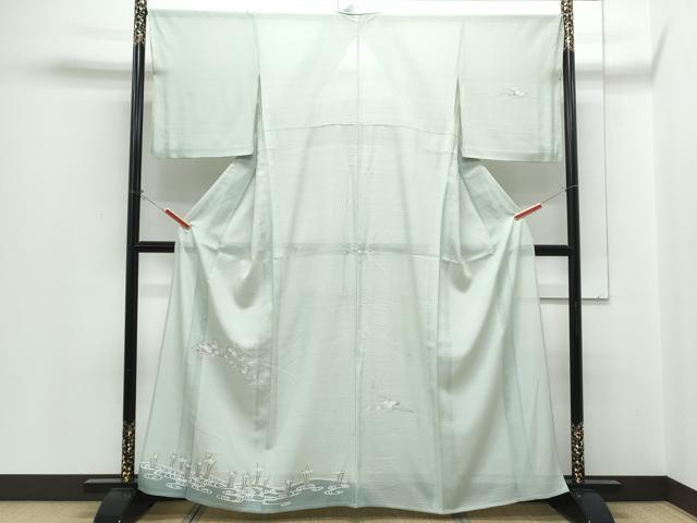 平和屋着物*夏物 訪問着 変わり絽 花籠文 正絹 逸品 CABH3933th