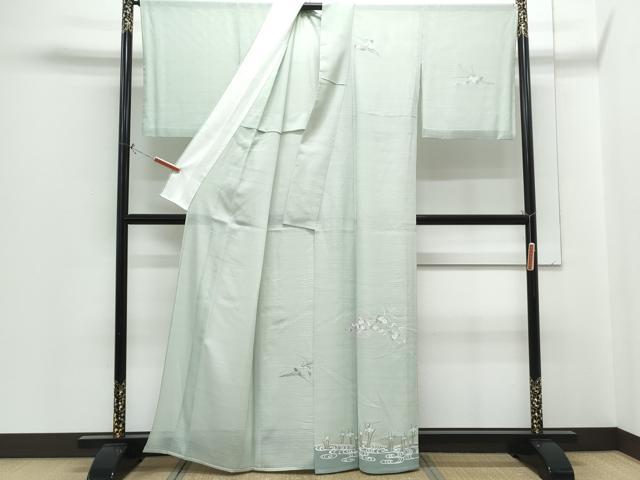 平和屋着物*夏物 訪問着 変わり絽 花籠文 正絹 逸品 CABH3933th