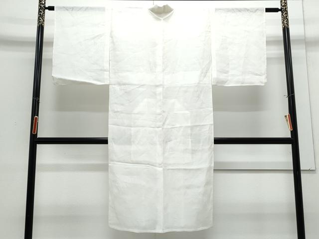 平和屋着物*夏物 長襦袢 草葉紋紗 小千谷ちぢみ織物謹製 反端付き 麻 逸品 CABH3934th