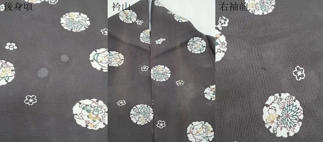 平和屋着物*夏物 小紋 絽 雪輪花文 正絹 逸品 CABH3935th