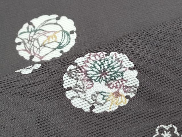 平和屋着物*夏物 小紋 絽 雪輪花文 正絹 逸品 CABH3935th