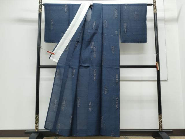 平和屋着物*夏物 本場大島紬 夏大島 吉祥花文 正絹 逸品 未使用 CABH3939th