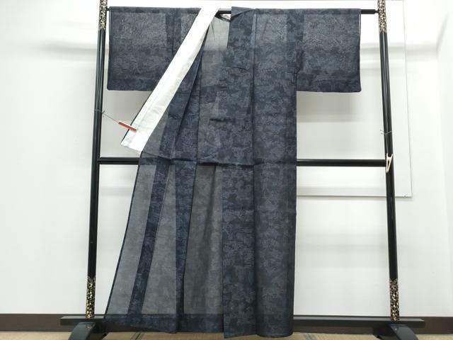 平和屋着物*夏物 本場大島紬 夏大島 草花文 正絹 逸品 CABH3945th