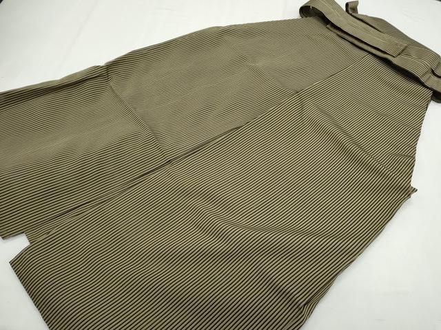 平和屋着物*夏物 男性 馬乗り袴 縦絽 縞 正絹 逸品 CABH3946th
