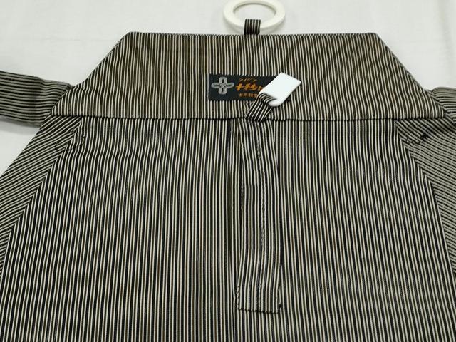 平和屋着物*夏物 男性 馬乗り袴 縦絽 縞 正絹 逸品 CABH3947th
