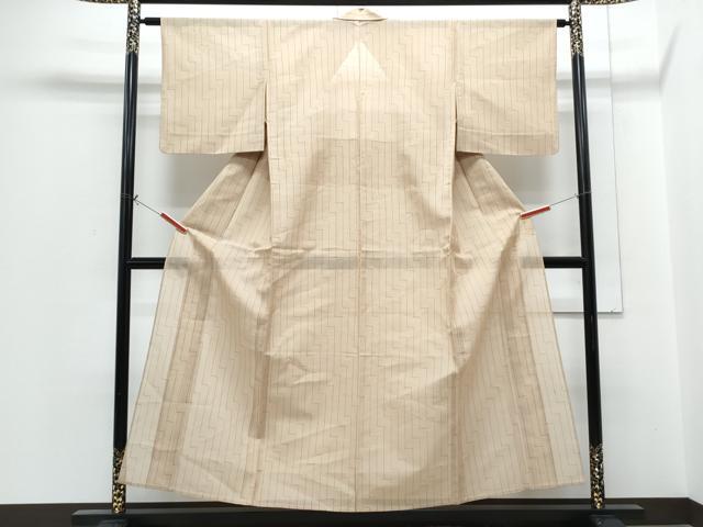 平和屋着物*夏物 紗紬 幾何学文様 正絹 逸品 CABH3952th