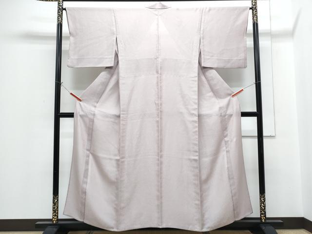 平和屋着物*夏物 京都・西陣 織元ブランド 秦流舎 お召 更紗花地紋 薄柿色 正絹 逸品 CABH3961th