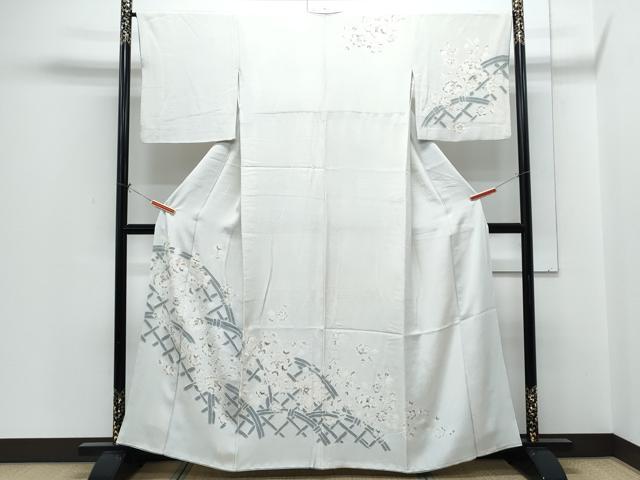 平和屋着物●訪問着 辻が花 刺繍 正絹 逸品 CABH3967th