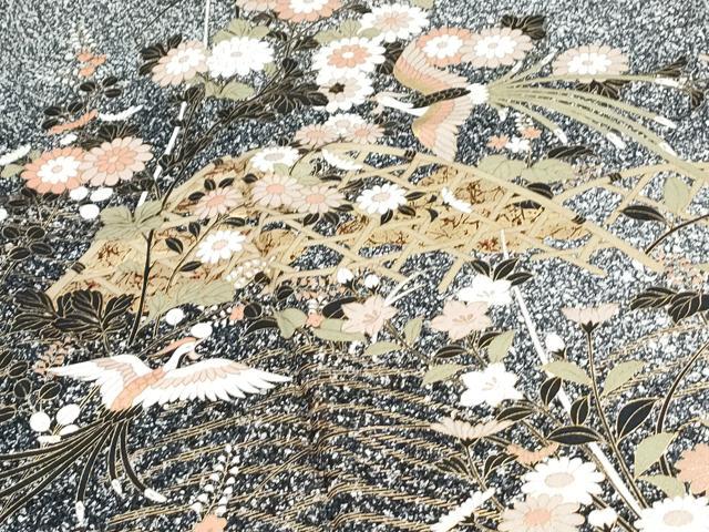 平和屋着物●訪問着 鳳凰籬花文 たたき染め 金彩 正絹 逸品 CABH3973th