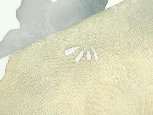 平和屋着物●上質な小紋 地紋起こし 草葉文 正絹 逸品 CABH3984th