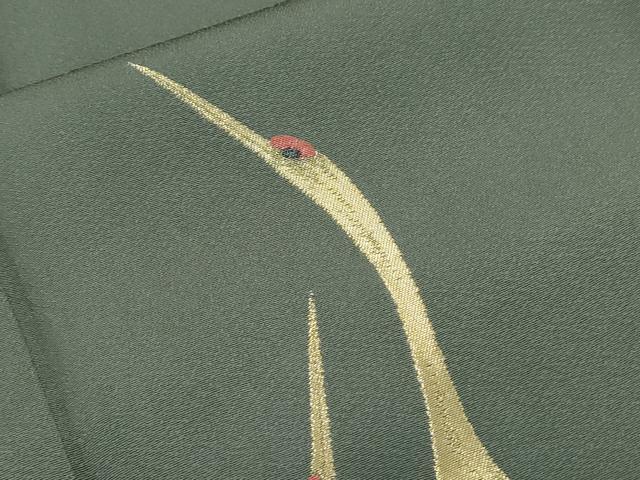 平和屋着物●豪華色留袖 作家物 縫史宝織 寿光織 光琳吉祥鶴 金銀糸 正絹 逸品 CABH3986th