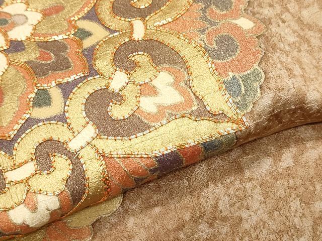 平和屋着物●豪華色留袖 駒刺繍 正倉院花文 暈し染め 金銀彩 正絹 逸品 CABH3987th