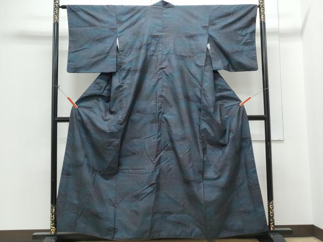 平和屋着物●本場大島紬 9マルキ 流水文 さが美扱い 正絹 逸品 CABH3993th