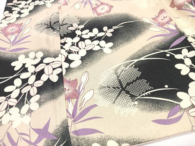 平和屋着物■小紋 流水草花文 暈し染め 洗える着物 CABH4012xe