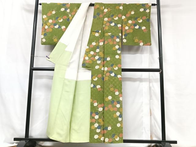平和屋着物■訪問着 草花文 金彩 正絹 逸品 CABH4043xe