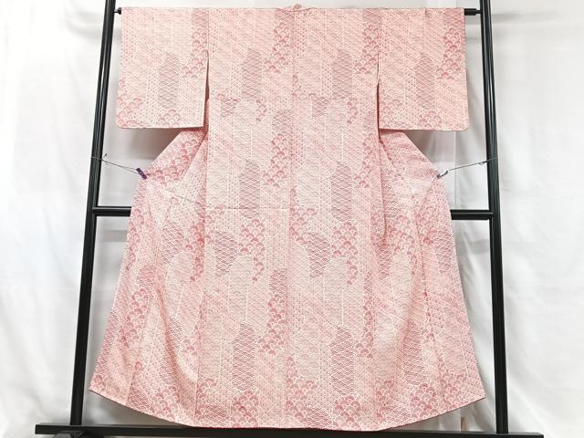 平和屋着物■上質な小紋 青海波 正絹 逸品 CABH4054xe