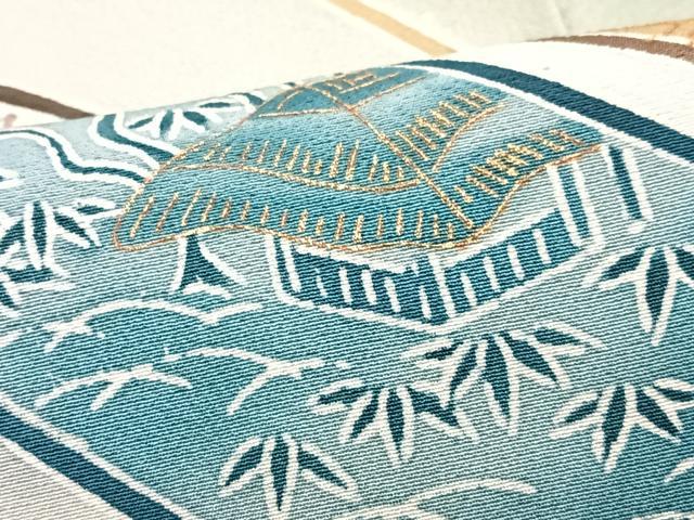 平和屋着物■訪問着 作家物 駒刺繍 短冊風景松文 暈し染め 金彩 正絹 逸品 CABH4056xe