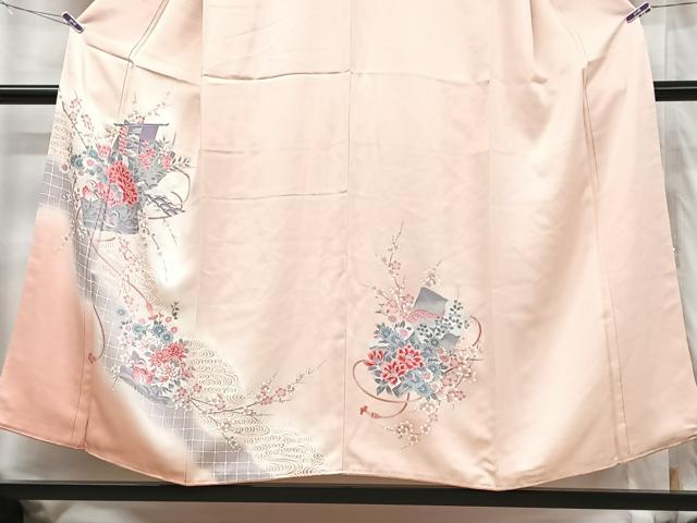 平和屋着物■訪問着 几帳花鳥文 暈し染め 正絹 逸品 CABH4070xe