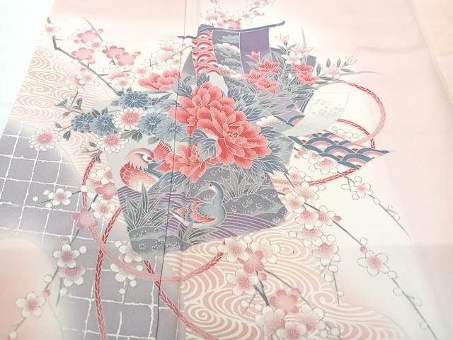 平和屋着物■訪問着 几帳花鳥文 暈し染め 正絹 逸品 CABH4070xe