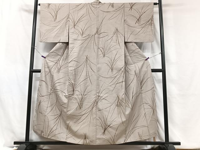平和屋着物■上質な紬 芝草文 正絹 逸品 CABH4077xe