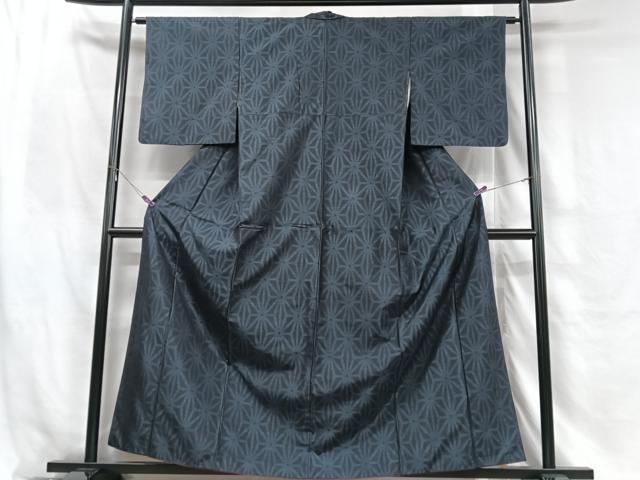 平和屋着物■本場大島紬 麻の葉文様 正絹 逸品 CABH4083xe