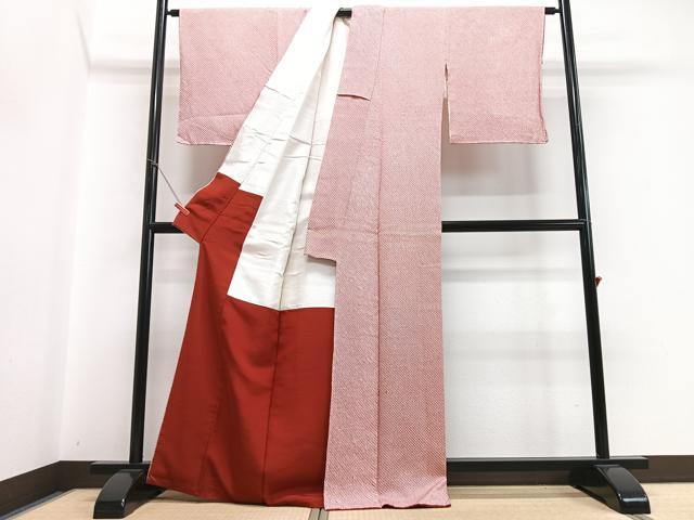 平和屋着物■大変加工の良い総絞り小紋 正絹 逸品 CABH4104xe