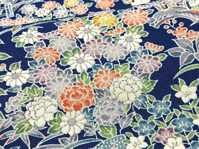 平和屋着物■上質な小紋 草花文 正絹 逸品 CABH4114xe
