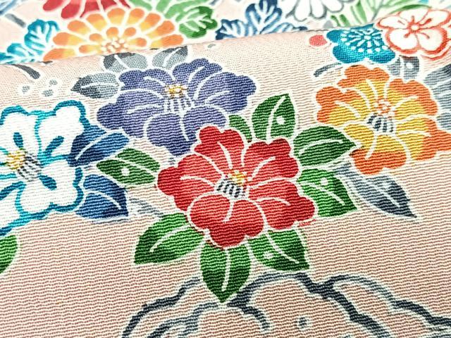 平和屋着物■上質な小紋 流水枝花文 正絹 逸品 CABH4133xe