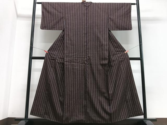 平和屋着物■上質な紬 縞 正絹 逸品 CABH4216xe