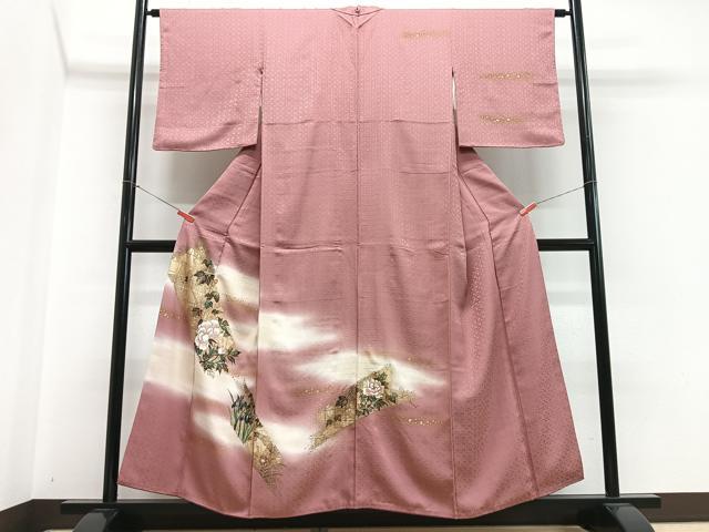 平和屋着物■訪問着 枝花文 暈し染め 金彩 正絹 逸品 CABH4218xe