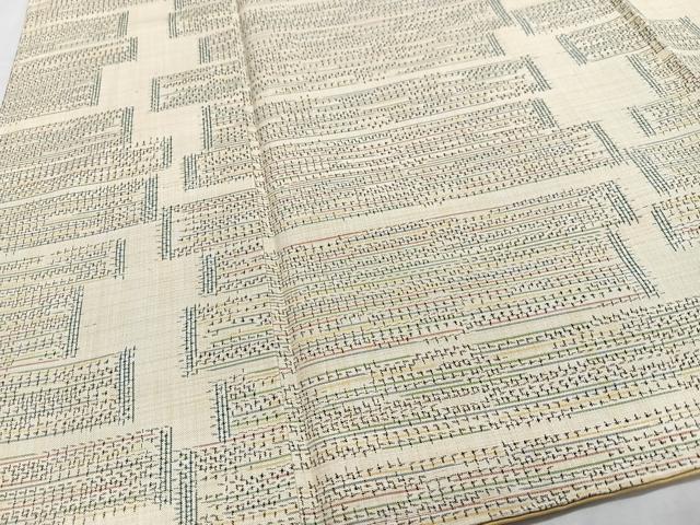 平和屋着物■上質な紬 幾何学文様 正絹 逸品 未使用 CABH4227xe
