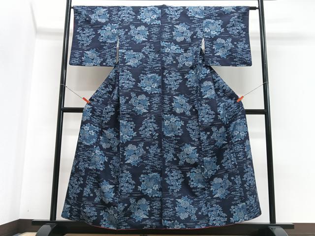 平和屋着物■上質な紬 草花文 やまと誂製 正絹 逸品 CABH4228xe