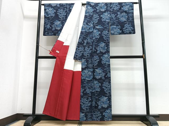 平和屋着物■上質な紬 草花文 やまと誂製 正絹 逸品 CABH4228xe