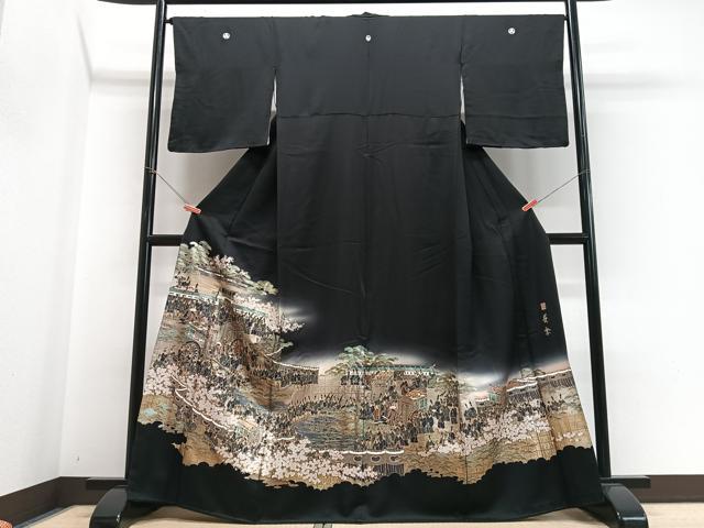 平和屋着物■豪華黒留袖 作家物 葵祭 暈し染め 金彩 正絹 逸品 CABH4238xe