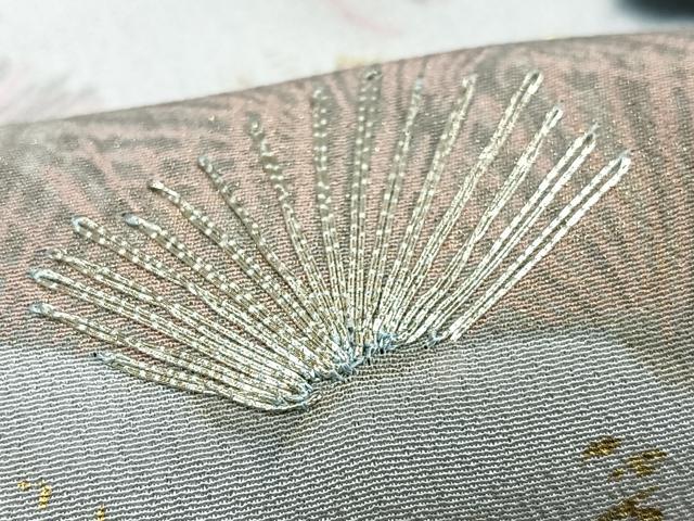 平和屋着物■豪華黒留袖 駒刺繍 松葉文 金銀彩 正絹 逸品 CABH4247xe