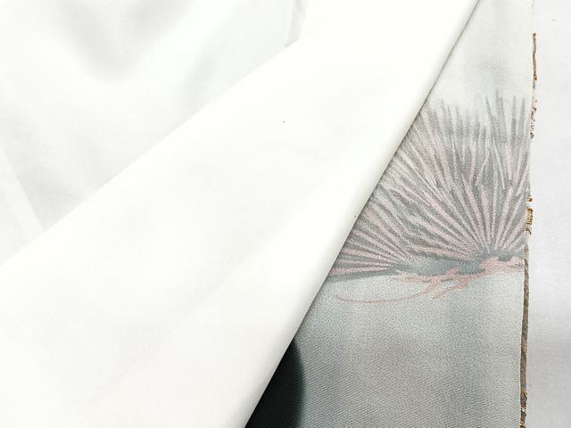 平和屋着物■豪華黒留袖 駒刺繍 松葉文 金銀彩 正絹 逸品 CABH4247xe