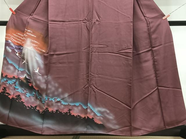 平和屋着物■訪問着 風景文 シルエット 暈し染め 正絹 逸品 CABH4253xe