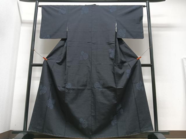 平和屋着物■上質な紬 亀甲文 正絹 逸品 未使用 CABH4258xe