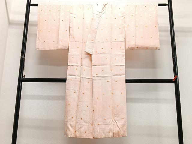 平和屋着物■長襦袢 袷 麻の葉地紋 正絹 逸品 CABH4262xe