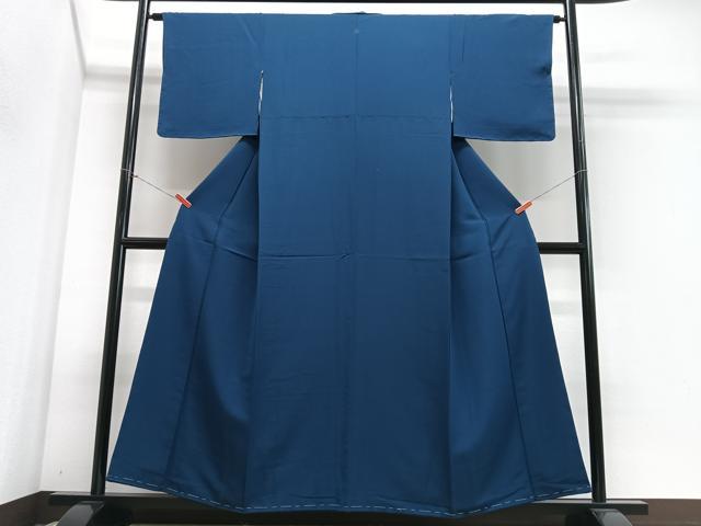 平和屋着物■上質な色無地 留紺色 正絹 逸品 CABH4263xe