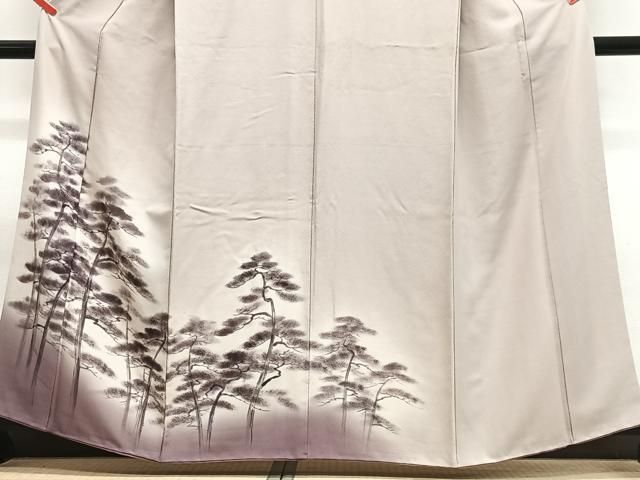 平和屋着物■訪問着 手描き 枝松文 暈し染め 正絹 逸品 CABH4267xe