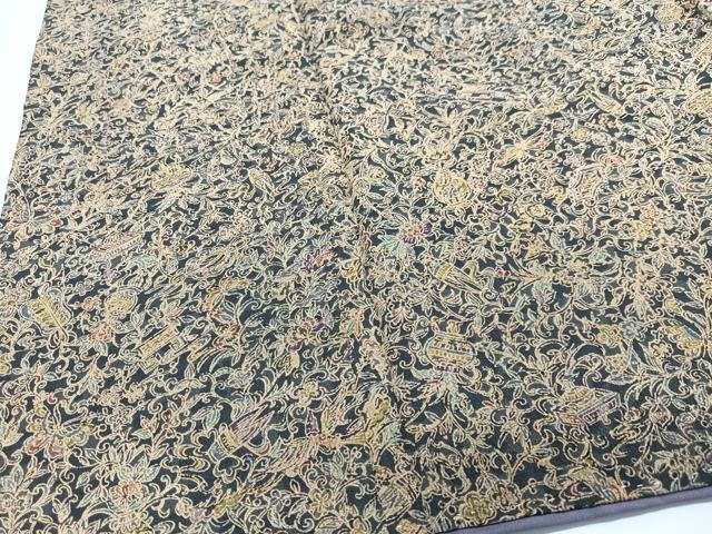 平和屋着物■上質な小紋 陶器花唐草文 正絹 逸品 CABH4268xe