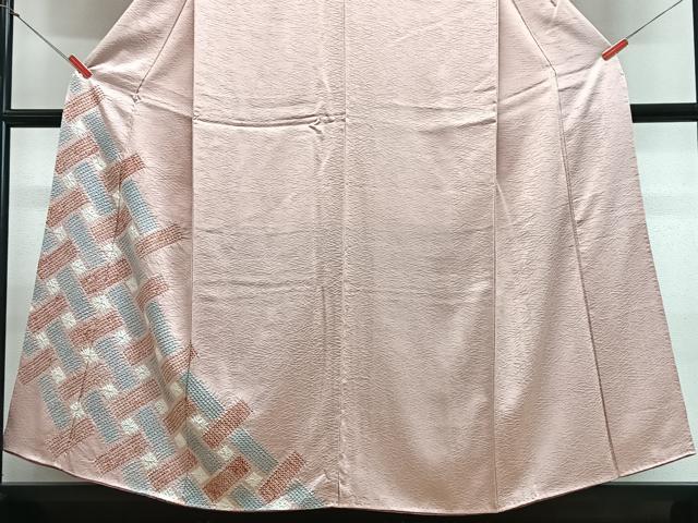 平和屋着物■訪問着 絞り 網代文 正絹 逸品 CABH4269xe