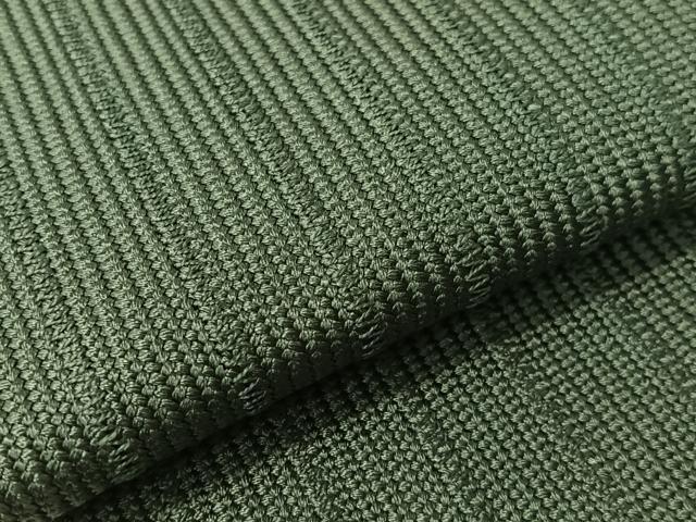 平和屋着物●男性 本場筑前博多織 角帯 間道 革色 正絹 逸品 CABH4423vp