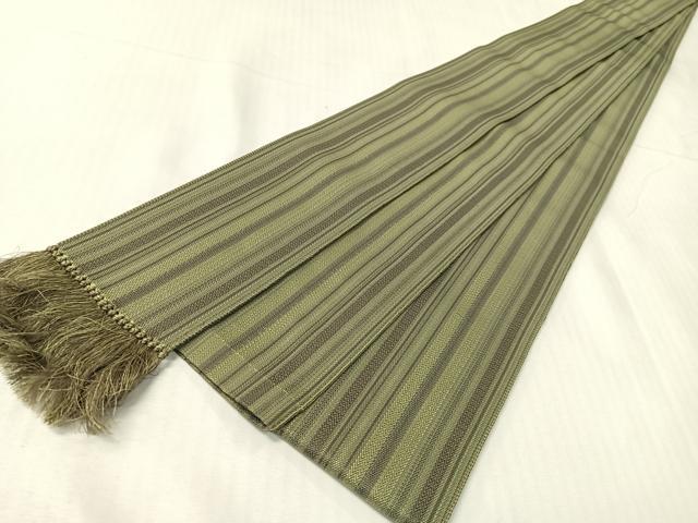 平和屋着物●男性 本場筑前博多織 角帯 間道 正絹 逸品 CABH4425vp