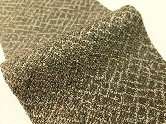平和屋着物●男性 本場筑前博多織 角帯 網目文様 正絹 逸品 CABH4428vp