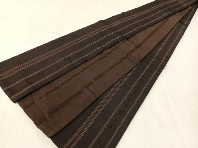 平和屋着物●男性 本場筑前博多織 両面 角帯 献上 正絹 逸品 CABH4429vp
