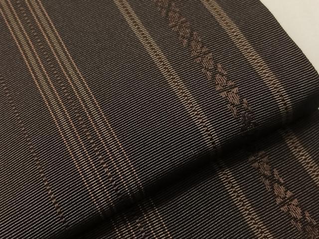平和屋着物●男性 本場筑前博多織 両面 角帯 献上 正絹 逸品 CABH4429vp