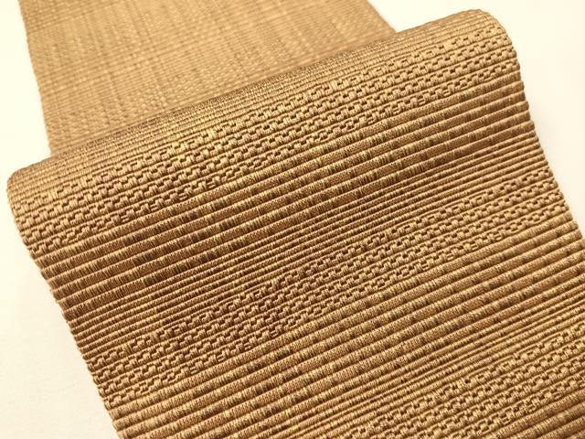 平和屋着物●男性 本場筑前博多織 角帯 横段文 正絹 逸品 CABH4432vp